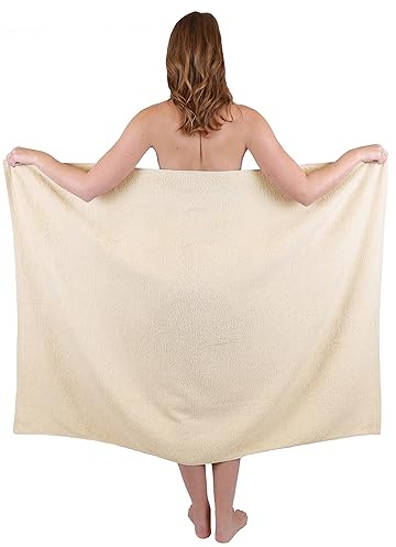 Betz badhandduk stor XXL badhanddukar bastuhandduk Dresden 100 % bomull olika storlekar färg sand storlek 100 cm x 140 cm