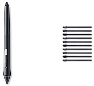 Wacom Pro Pen 2 (KP504E) - Compatible with Intuos, Cintiq & MobileStudio Pro - 10 Standard Tips, Black