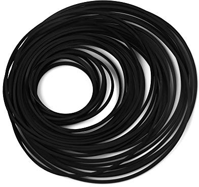 Newyuan 50 st blandade storlekar fyrkantig kassettband maskin bälte platt vanlig drivrem gummiband för CD-inspelare Repeater