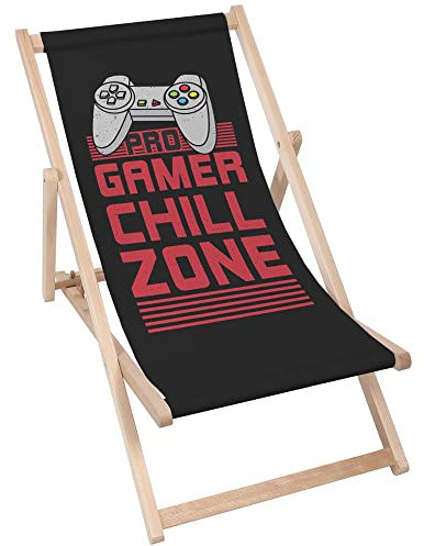 DreamRoots Liegestuhl Klappbar Holz aus Buchenholz, bis 130 kg belastbar, 3-Fach verstellbare Rückenlehne, waschbarer Polyesterbezug