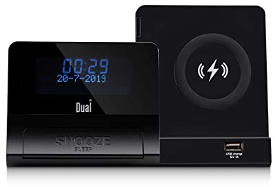 DUAL DAB+/Bluetooth Radio Radio Sveglia con Ricarica Induzione e Connettività Bluetooth 5.0, Nero, Compatibile con Smartphone