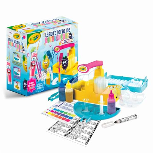 CRAYOLA - Laboratorio de Rotuladores Olorosos Neón, Crea tus Propios Rotuladores Perfumados con Colores Neón, Actividad Creativa y Regalo para Niños, a Partir de 6 Años (Versión en español)