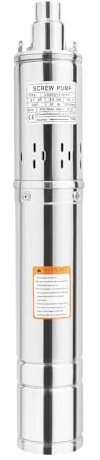 Pompa per fontana da 500 W, adatta alla sabbia, fino a 100 metri, pompa a vite subacquea per irrigazione agricola, pompe per acque sotterranee 2000 l/h
