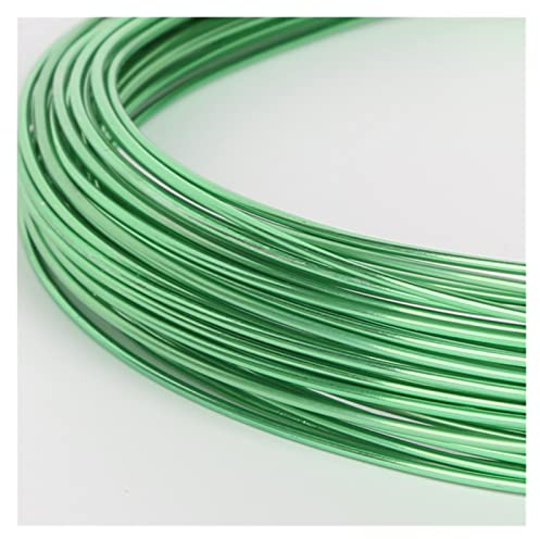 Fil de fer Fleuriste,Tige Fleur Artificielle Fil de métal polyvalent de fil en aluminium de 10 m, jauge 18 (1 mm) DIY Constatations de bijoux(Light Green)
