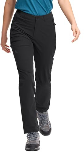 Pioneer Camp Pantaloni da trekking da donna, impermeabili, da donna, leggeri, resistenti, regolabili, con cerniera, per il tempo libero, le escursioni, i viaggi, Nero , XXL