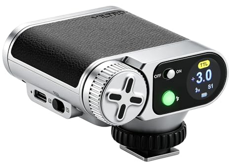 VILTROX Flash Retro TTL para Fujifilm,Mini Flash Speedlite HSS de 1/8000s,Flash Compacto 24Ws para Cámara con Pantalla Táctil,Tiempo de Reciclaje 1s, Disparador Óptico S1/S2,Flash Fotográfico Portátil