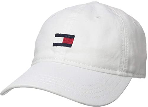 Tommy Hilfiger Mens Cotton Ardin Adjustable Baseball Cap, White