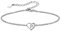 Silvora S925 Sterling Silver Bracelet for Women Heart Initial Letter P Adjustable Love Jewellery Gift for Girls Sisters Friends Mum Daughter Birthday with Gift Box