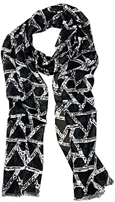 collezione alessandro Schal Lisa im eleganten schwarz-weiß Look 200cm x 50cm