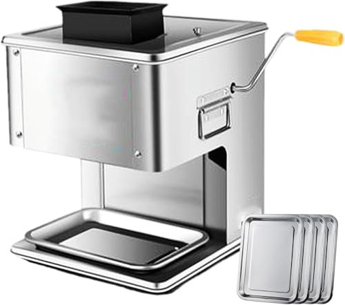 LLHTTDMBDFC Cortadora De Fiambre, Cortafiambres, Máquina cortadora de Carne Manual, cortadora de Carne de Acero Inoxidable, picadora de Carne eléctrica for Uso Comercial y doméstico(3.5mm)