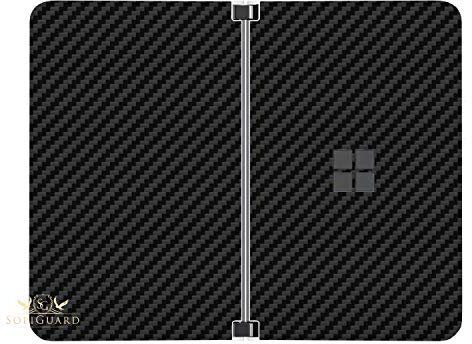 SopiGuard Sticker for Surface Duo Phone Edge-to-Edge Precision Vinyl Skin Wrap (Carbon Black)