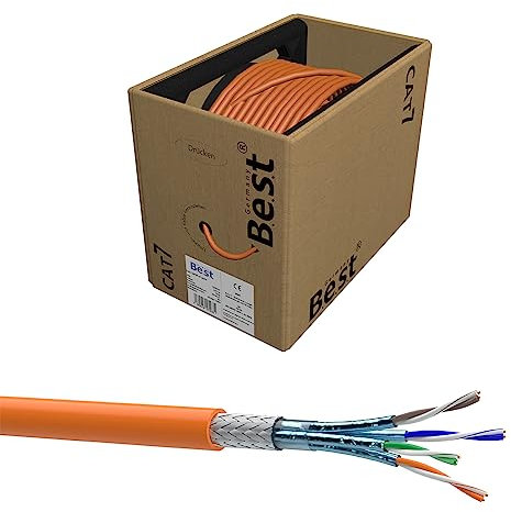 CAT 7 200M Simplex Netzwerkkabel Verlegekabel Kupfer LAN Kabel Ethernetkabel S/FTP 10 Gbit/s Kat 7 reines Kupfer Datenkabel PoE+ LSZH Datenkabel