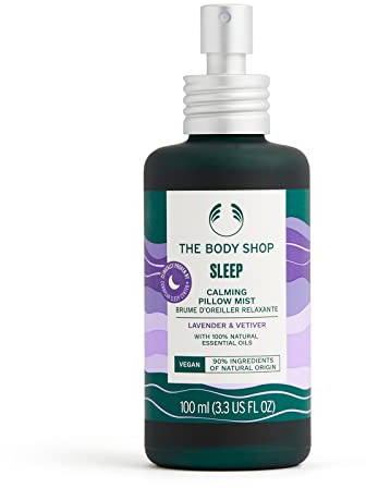 The Body Shop Sleep Calming Pillow Mist (1x 100ml), Aromatic Sleep Spray Pillow Mist, with Lavender & Vetiver, Vegan Bedtime Spray, Relaxing Gift for Her