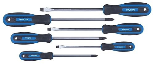 Schraubendreherset 59407, Hyundai (6-teilig, Schraubendreher, Schraubenzieher, magnetisch, Chrom-Vanadium)