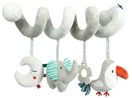 TROYSINC Baby Spielzeug Anhänger Kinderwagenkette Tier kinderwagenkette mädchen Spirale Spielzeug Baby für Kinderwagen Auto Hanging Spielzeug für Neugeborene Baby Jungen Mädchen (B)