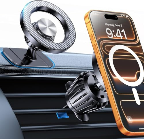 Coolpow Soporte Movil Coche Magsafe [Super imanes] Suporte Telemovel Carro