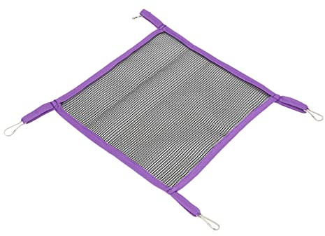 KIMISS Hamaca Colgante para Hámster y Columpio para Animales Pequeños como Planeadores del Azúcar y Ratas, Cama de Malla Transpirable (25,5 cm)