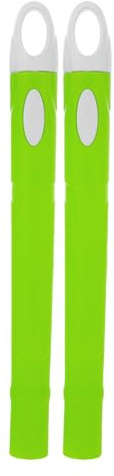 Healifty Empuñadura de Repuesto para Mango de Escoba 2 Piezas, Tapa de Extremo Verde de Acero Inoxidable, Compatible Palo de Trapeador Giratorio, Accesorios para Limpieza Doméstica