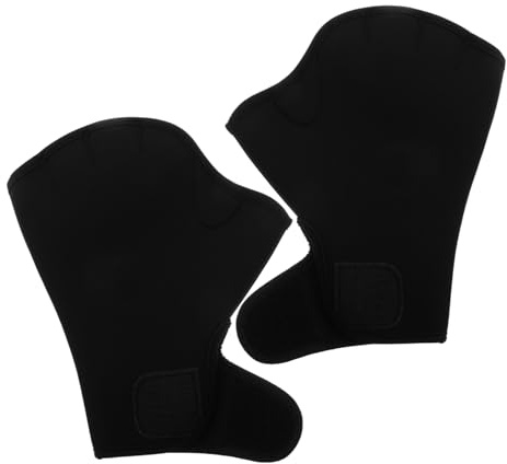 HOMOBABE Guantes de Natación de Nailon Transpirables para Buceo y Snorkel, Talla L, Color Negro, Protección para Palmas y Entrenamiento Acuático, Accesorios Deportivos para Piscina y Surf