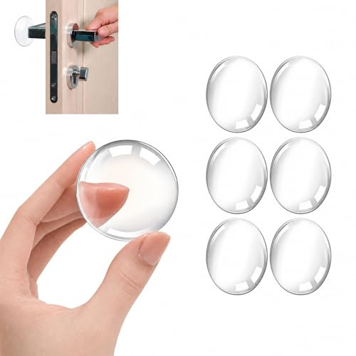 Mepham Butoir de Porte Transparent - Tampon en Silicone 40x8 mm Autocollant, Butoir pour Portes, Murs et Meubles, Butoir Discret et Protection Murale