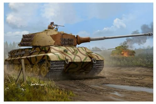 Hobby Boss 084533 1/35 Pz.Kpfw. VI Sd.Kfz. 181,Tiger II Henschel-Turm Modellbausatz, Modellbauzubehör, Mehrfarbig