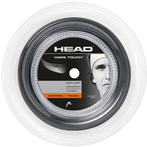 HEAD Hawk Touch Rolle 200M Tennis-Saite, Anthrazit, 1.30 Mm / 16 g