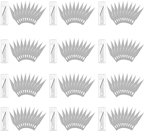 120Stück Bastelmesser Klingen #11 Ersatzklingen Ultrascharfe Skallpell Klingen Ersatzklingen für Skalpell Hobbymesser Bastellmesser