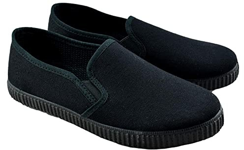 Calsán - Zapatillas Negras. Ideal para nazareno 054767 Lona NIÑOS Color: Negro Talla: 28