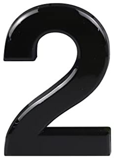 Números de puerta de 3 pulgadas, números de casa negros, números de casa ABS, autoadhesivos, plateados, números de casa 3D, para puertas, habitaciones de hotel, pegatinas de número de puerta (2)