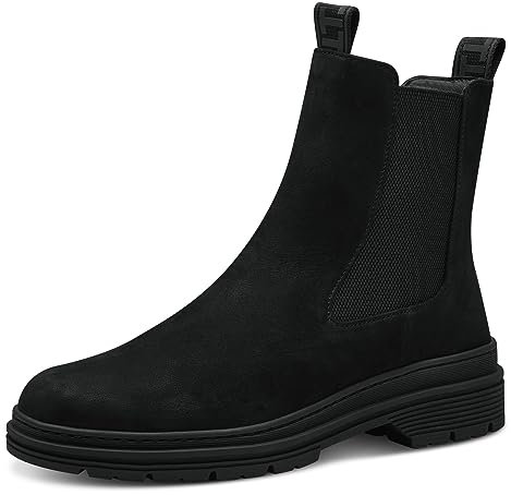 Tamaris Damen Chelsea Boots Leder; BLACK/schwarz; 36 EU