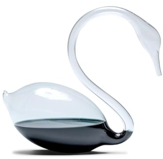 Blackswan Storm Glass Weather Predictor Crystal Swan Figurine | Unique Barometer Personal Weather Station for Office Home Decor for Men, Women, Kids, Adults | Liquid Pressure Meteorology Tools