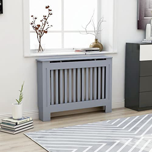 Cubierta para radiador MDF Gris Antracita 112x19x81,5 cm,Accesorios para radiadores de calefacción-288173