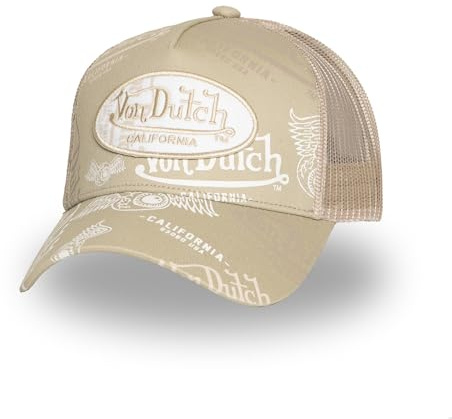 Von Dutch Casquette Homme & Femme, Trucker Cafe, Beige C05