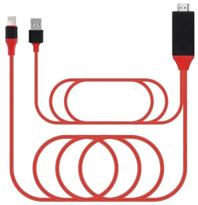 Skärmkonverteringskabel 4K HD-videokabel for Apple iPhone 14 13 12 11 Pro Max iPad Mini Lightning till HDMI digital AV-adapter 1080P TV-projektor Skärmkonverteringslinje(1pcs)
