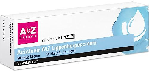 Aciclovir AbZ Lippenherpescreme: Lindert Schmerzen und Juckreiz bei wiederkehrendem Lippenherpes, 2 g Creme
