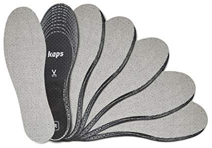 6 Pair Pack Anti Odour Shoe Insoles Set with Odor Eating Charcoal | Shoe Inserts | Kaps Odour Stop | Cut to Size