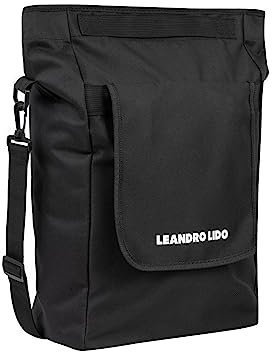 Leandro Lido Rapallo Radsport Fahrrad Tasche 20 L Gepäcktasche 48 x 30 x 15 Hinterradtasche Gepäckträger (Schwarz)
