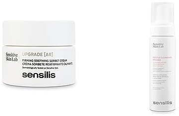 Sensilis Upgrade AR, Crema Reafirmante Calmante y Antirojeces para Piel Sensible, 50 Mililitros & Gentle Cleansing Mousse, Espuma Limpiadora para Pieles Sensibles y Reactivas