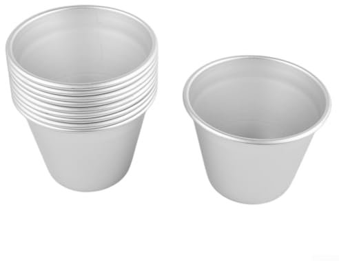 10 Alu-Puddingformen zum Backen, ideal für Kuchen, Muffins und individuelle Dessertrezepte