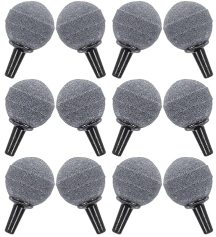 Totority Piedras Difusoras de Burbujas para Acuario 12 Piezas, Difusor de Aire Cilíndrico 30x30 Mm, Accesorio para Bombas de Aire, Aireador para Oxigenación en Acuarios de Agua