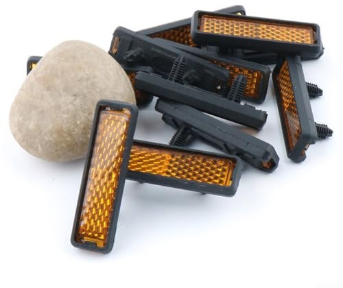 Yhenlovtt Lot de 4 réflecteurs de pédales de vélo en plastique pour la sécurité nocturne, étanche, antirouille, accessoires de cyclisme pour la plupart des pédales avec trous de montage