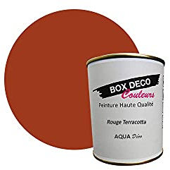 BOX DECO COULEURS Peinture murale acrylique aspect mat Aqua Déco - 750 ml, Rouge Terracotta