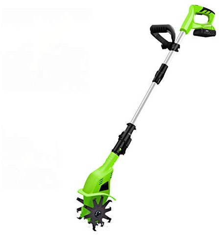 Cordless Rotavator, 20V Lightweight Handheld Electric Cordless Battery Powered Front Tine Soil Cultivator Gardening with 4000Mah Rechargeable Battery And Charger