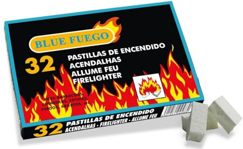 Mugar- Pastillas de Encendido para Estufas y Chimeneas- Paquetes de 2, 3, 4 o 5 Cajas - Pastillas de Chimenea rápidas y eficaces (64)