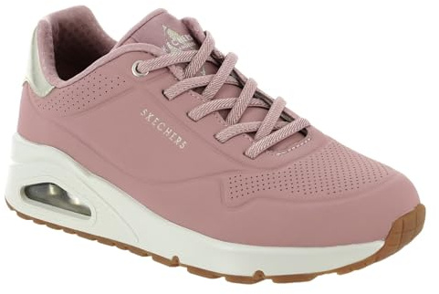 Skechers Women's Uno - Shimmer Away Sneaker, Fuchsia, 5.5 UK