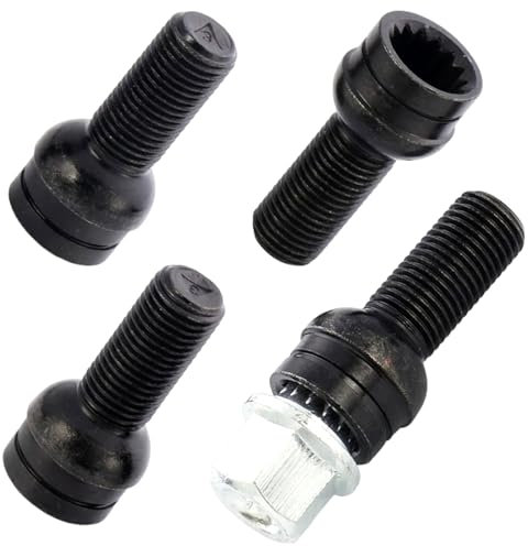 GIONAR 4 Pcs Boulon de Roue, Jeu d'écrous de Roue de Verrouillage, Écrou de Roue, Boulons de Roue de Voiture, Ecrou de Blocage,Sécurité Boulons de Roue écrous Kit，Lot de boulons