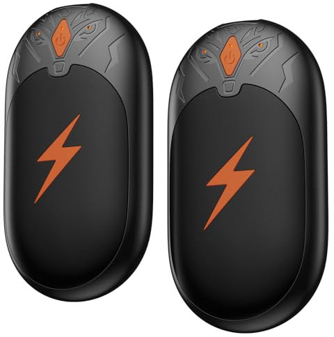 Handwärmer Elektrisch 2 Pack, Taschenwärmer Wiederaufladbar, Tragbare Heizung, 3 Heizmodi, Up to 24 hrs, Wiederverwendbar USB Hand Warmers für Outdoor im Winter - Schwarz