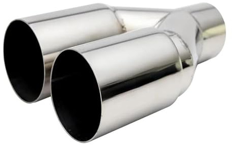 Tubo Escape Silenciador Tubo Escape Coche Punta Tubo Escape Acero Inoxidable Una Sola Capa Entrada 63mm Corte Recto Salida 76mm Silenciador Punta Final Tubo Escape