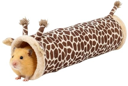 Tunnel e tubi per furetti, parco giochi pieghevole, design con giraffa, tunnel per piccoli animali, per coniglietti nani, criceti, ricci, furetti, interni