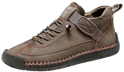 Generiska ortopediska skor för män, sneakers, barfotaskor, vattentäta läderskor, handgjorda vandringsskor, halkfria fritidsskor med tjock sula, utomhusskor, slitstarka slip-skor